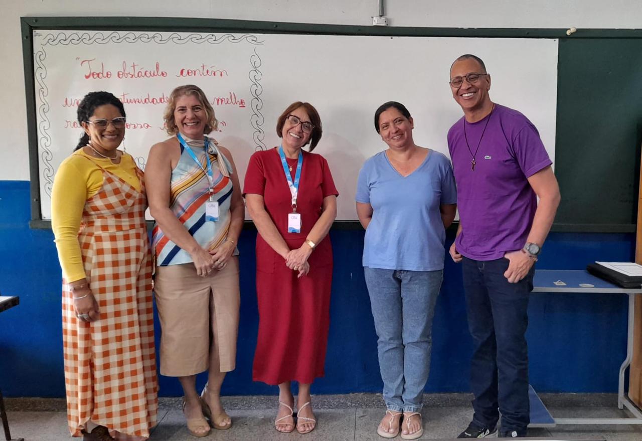 Parada Pedagógica na Escola Municipal Valdete dos Santos Abadia.